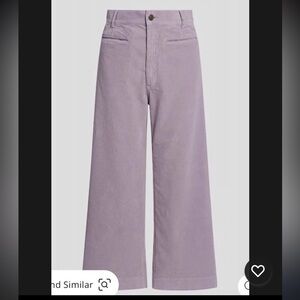 ALC Jay Lavendar Corduroy Cropped Wide Leg High Waist Pant 6 $275
